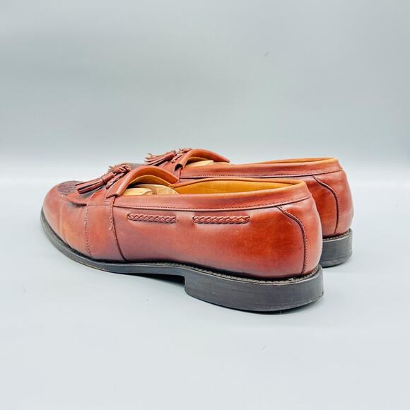 Allen Edmonds Shoes Mens 13 Brown Leather Cody Tassel Loafers Slip On Dress main image 4